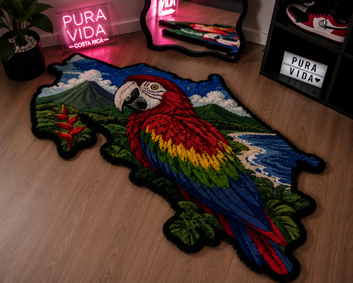 “Pura Vida Macaw” Rug